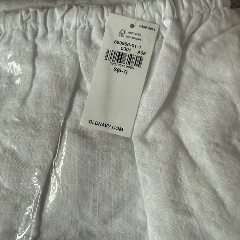 Old Navy Calla Lily White Tiered Swing Midi Skirt